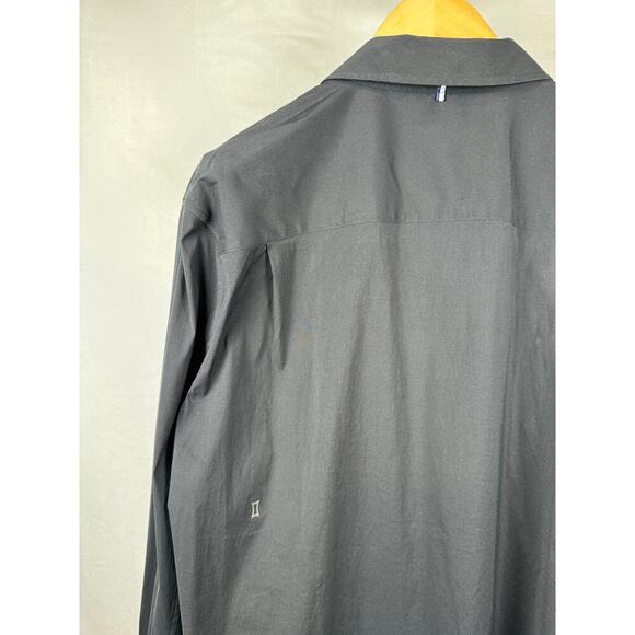 Kit and Ace Long Sleeve Button Up Dress Shirt Black Men's Size Large - Picture 5 of 5